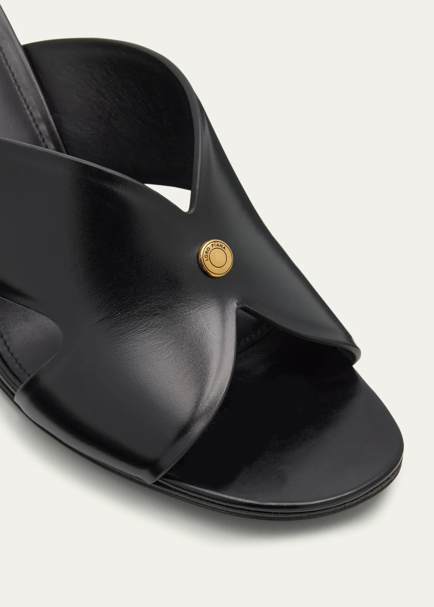 Loro PianaVera Leather Slide Sandals