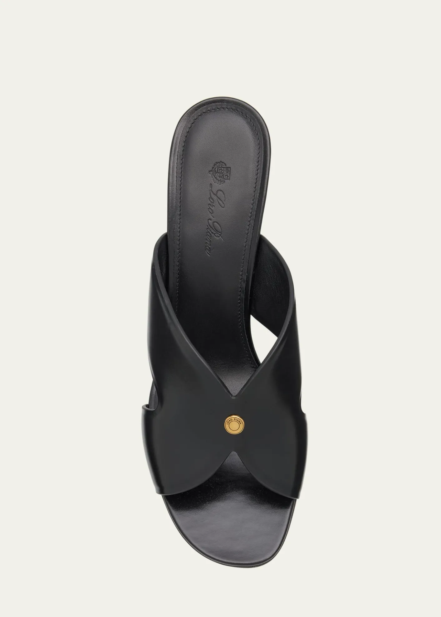 Loro PianaVera Leather Slide Sandals