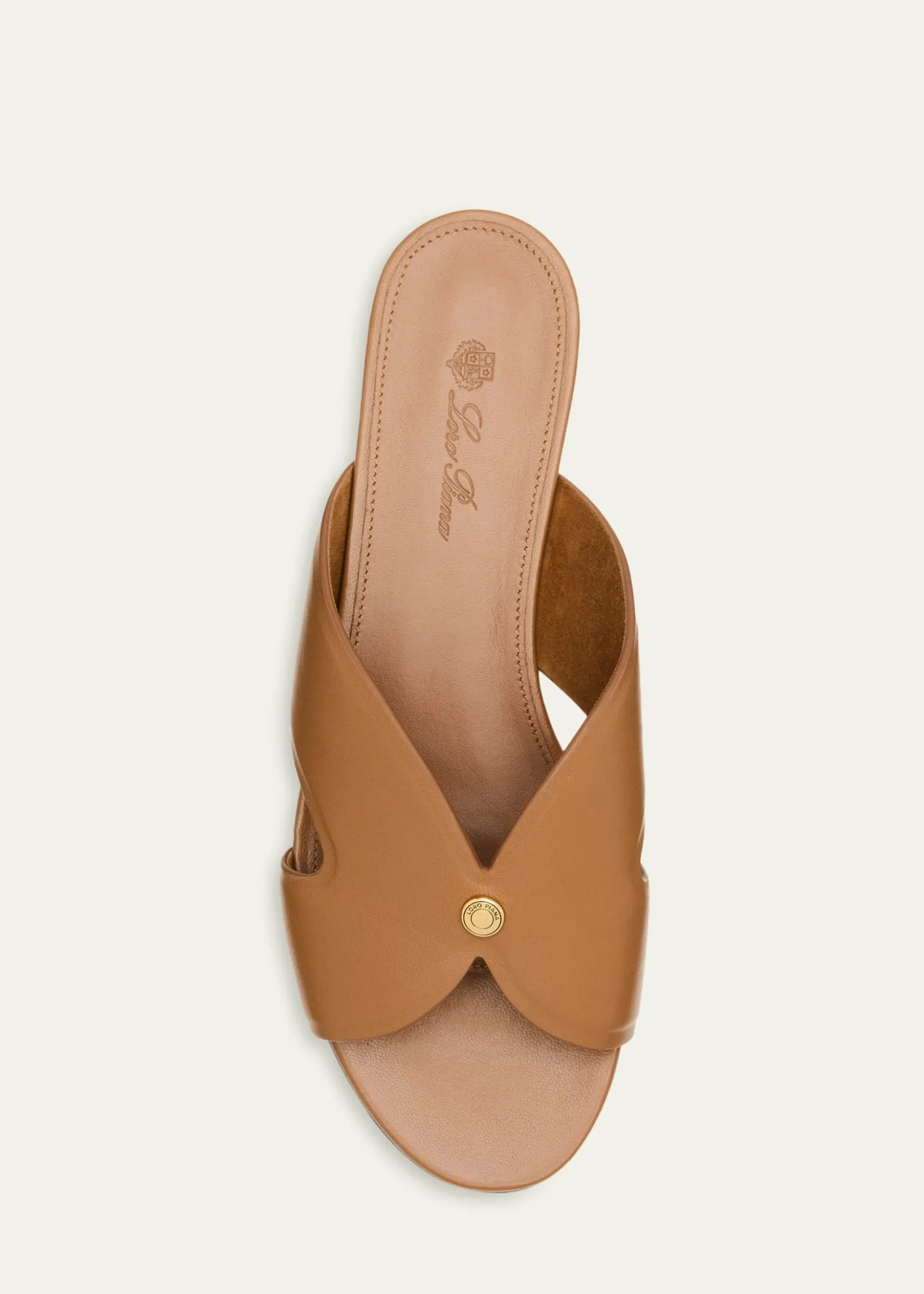 Loro PianaVera Leather Slide Sandals