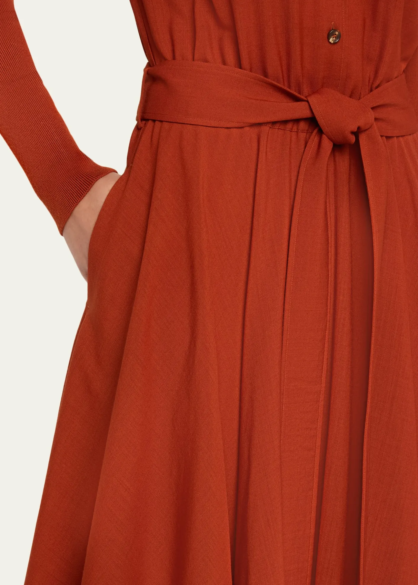Loro PianaVerlaine Buttoned Wool Flared Dress