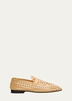 Loro PianaWoven Leather Slip-On Loafers