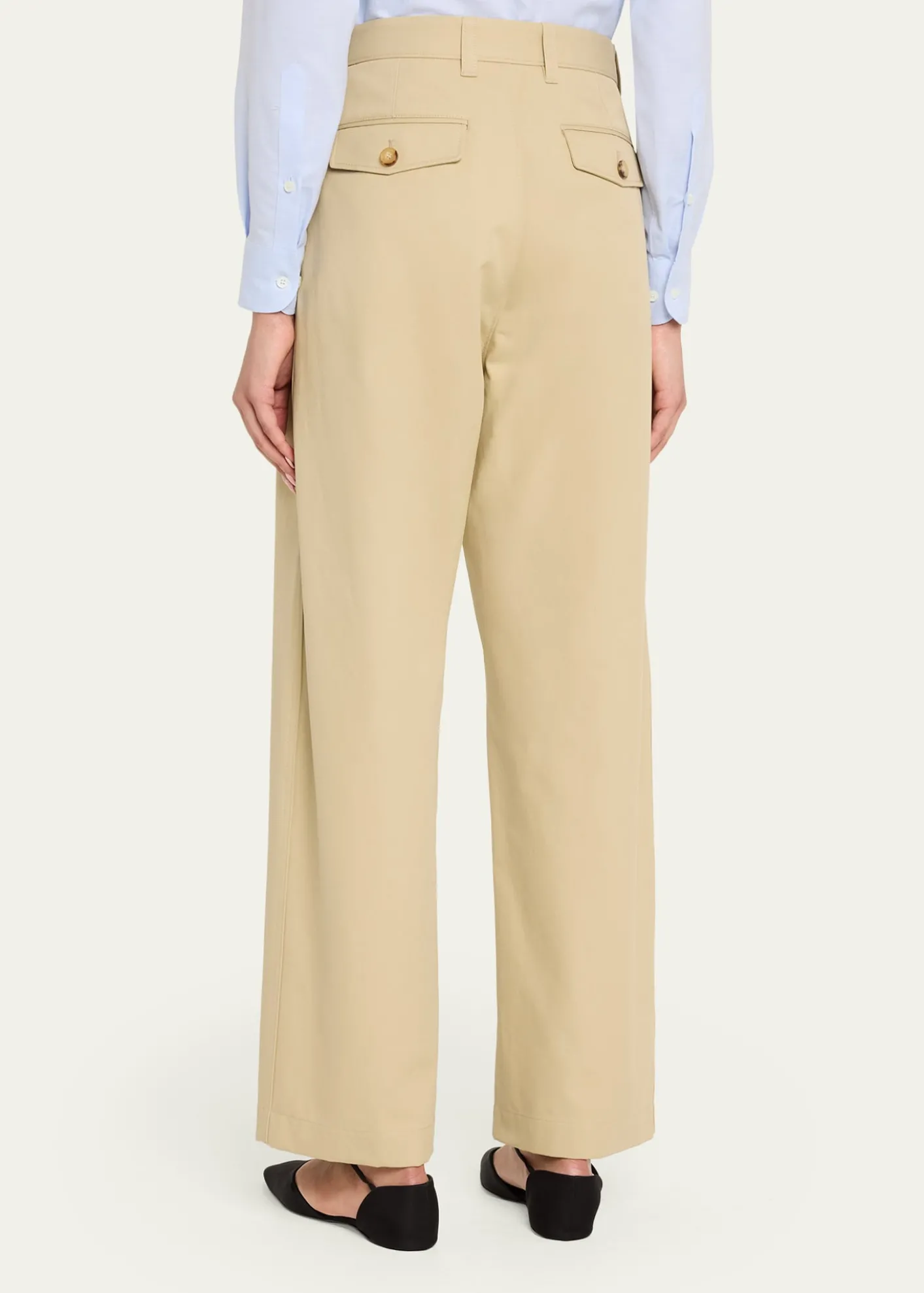 Loro PianaYoko High-Waisted Cotton Trousers