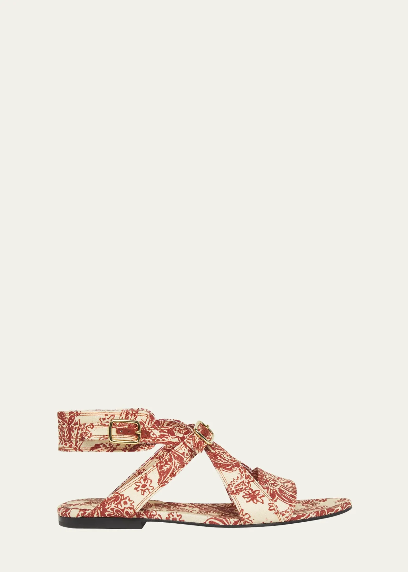 Loro PianaYuki Print Ankle-Cuff Sandals