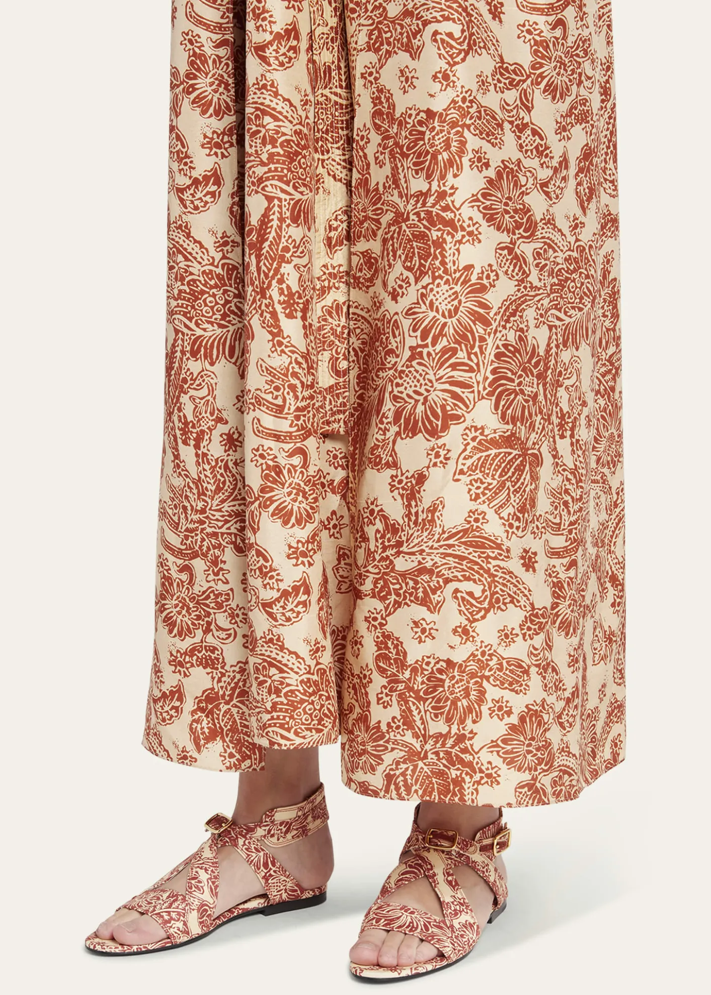 Loro PianaYuki Print Ankle-Cuff Sandals