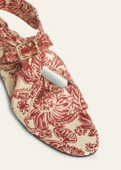 Loro PianaYuki Print Ankle-Cuff Sandals