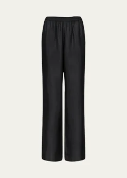 Loulou De SaisonAlera Silk Straight-Leg Pull-On Pants