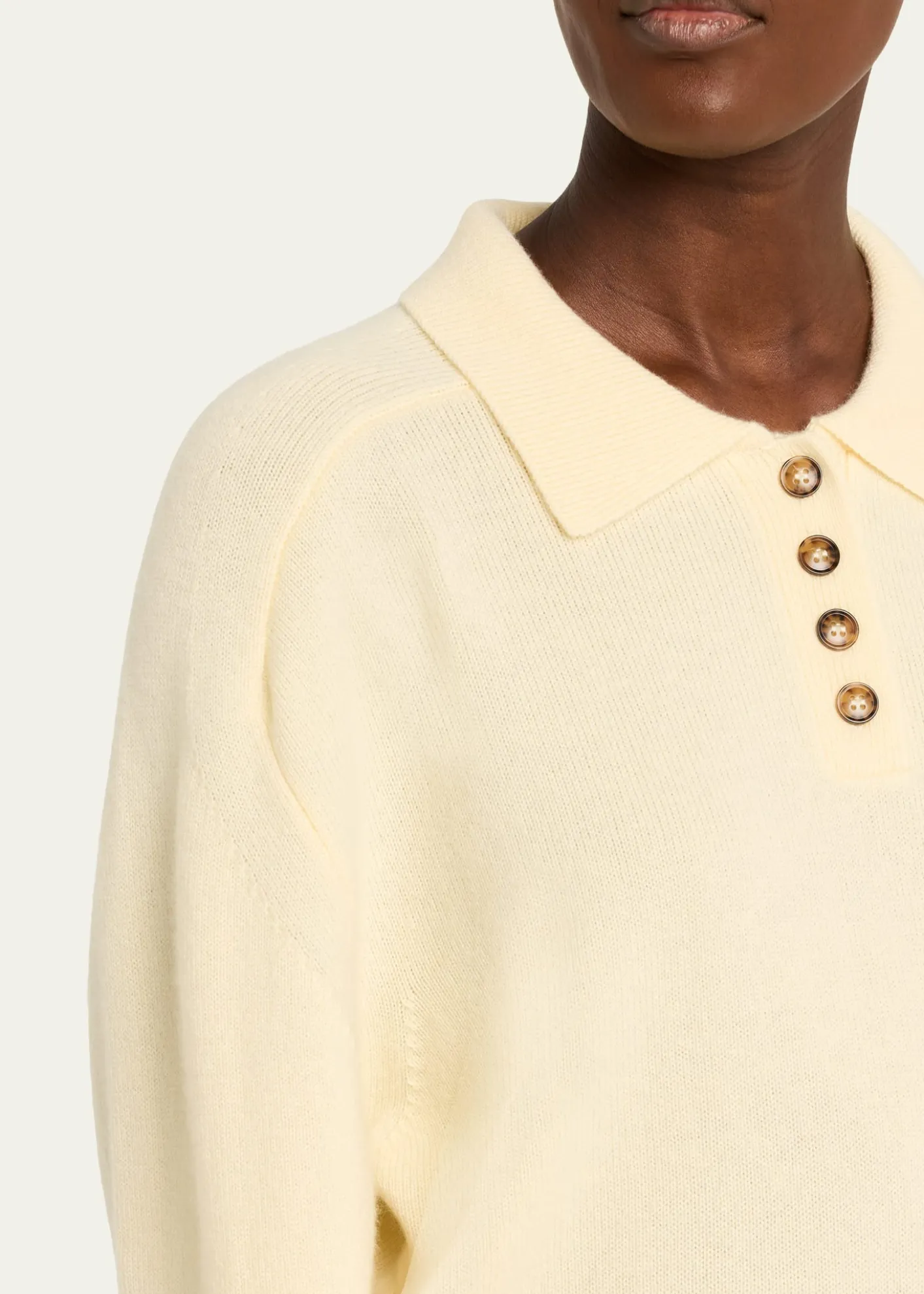 Loulou De SaisonHomere Cashmere Boxy Polo Sweater