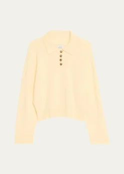 Loulou De SaisonHomere Cashmere Boxy Polo Sweater