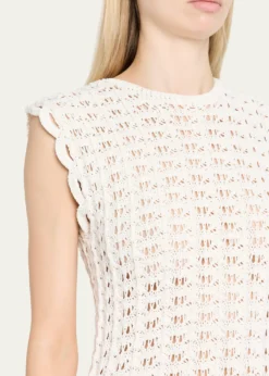 Loulou De SaisonMalena Asymmetric Crochet Dress