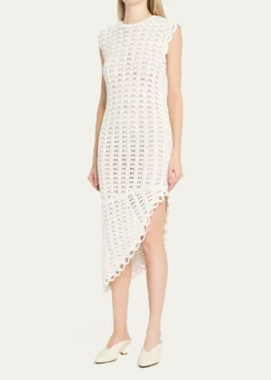 Loulou De SaisonMalena Asymmetric Crochet Dress