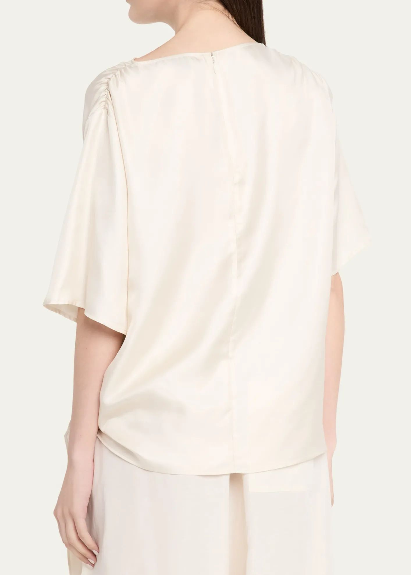 Loulou De SaisonMano Asymmetric Knotted Silk Blouse