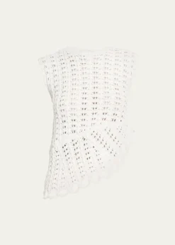 Loulou De SaisonSaez Crochet Asymmetric Sleeveless Top