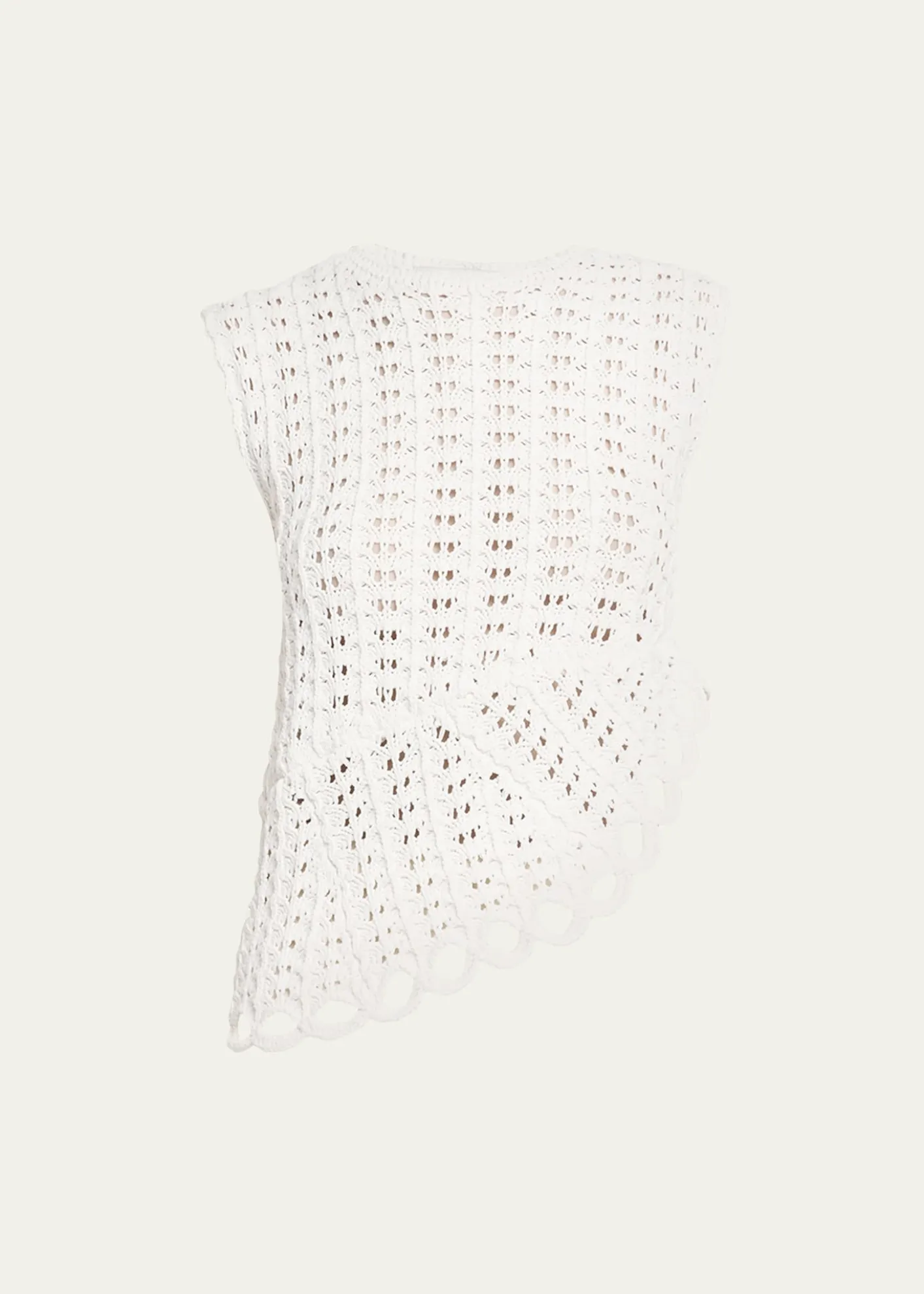 Loulou De SaisonSaez Crochet Asymmetric Sleeveless Top