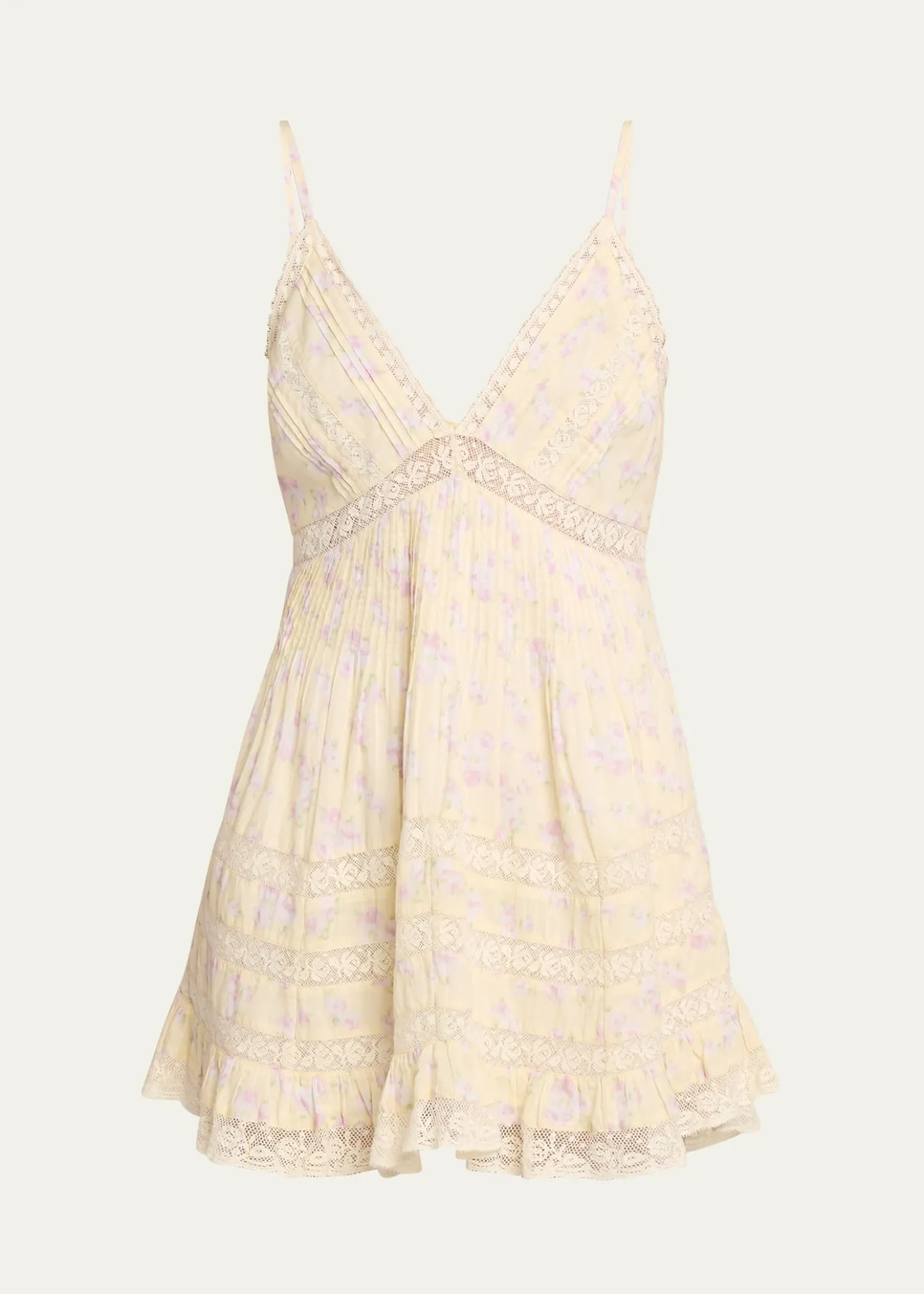 LoveShackFancyAlonna Floral Mini Dress