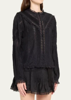 LoveShackFancyAralina Silk Blouse
