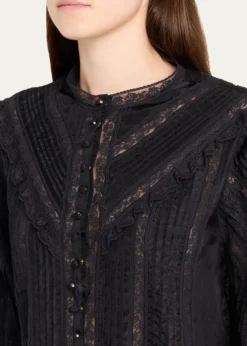 LoveShackFancyAralina Silk Blouse