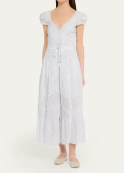 LoveShackFancyAurela Floral Cotton Maxi Dress