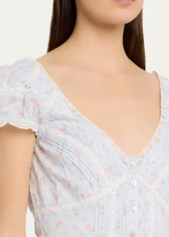 LoveShackFancyAurela Floral Cotton Maxi Dress