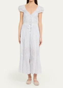 LoveShackFancyAurela Floral Cotton Maxi Dress