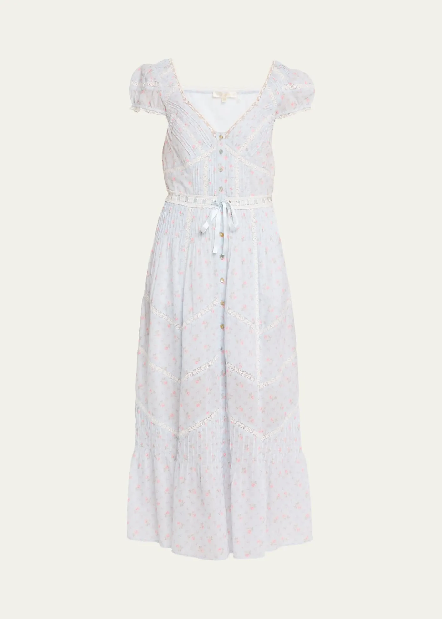 LoveShackFancyAurela Floral Cotton Maxi Dress