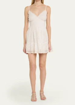 LoveShackFancyAzar Broderie Anglaise Mini Dress