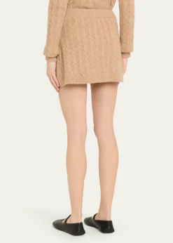 LoveShackFancyBerritt Cable-Knit Mini Skirt