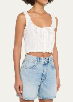 LoveShackFancyBlyss Cotton Sleeveless Top