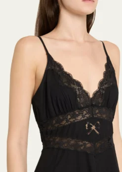 LoveShackFancyCatryn Lace-Trim Midi Dress