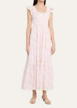 LoveShackFancyChessie Floral Maxi Dress