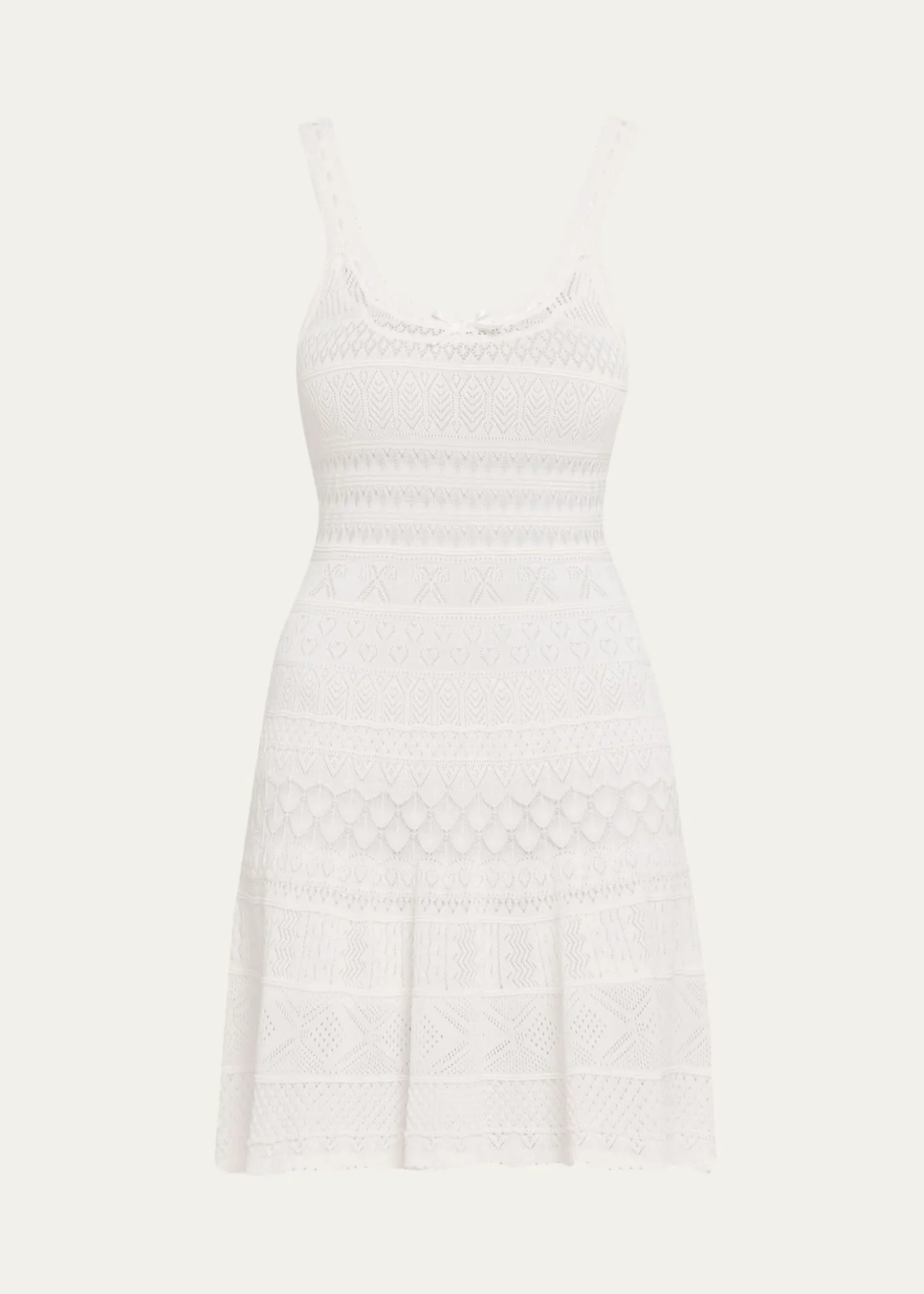 LoveShackFancyDarlena Fine Pointelle Knit Mini Dress