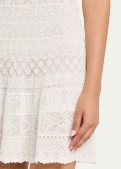 LoveShackFancyDarlena Fine Pointelle Knit Mini Dress