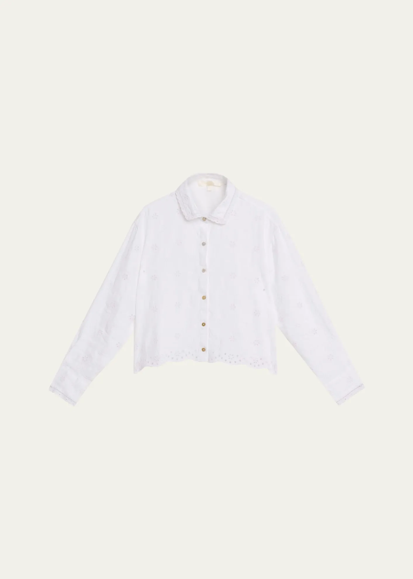 LoveShackFancyDelano Eyelet Linen Top
