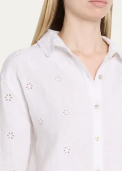 LoveShackFancyDelano Eyelet Linen Top