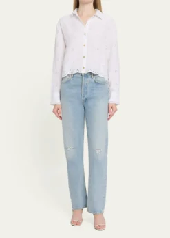 LoveShackFancyDelano Eyelet Linen Top