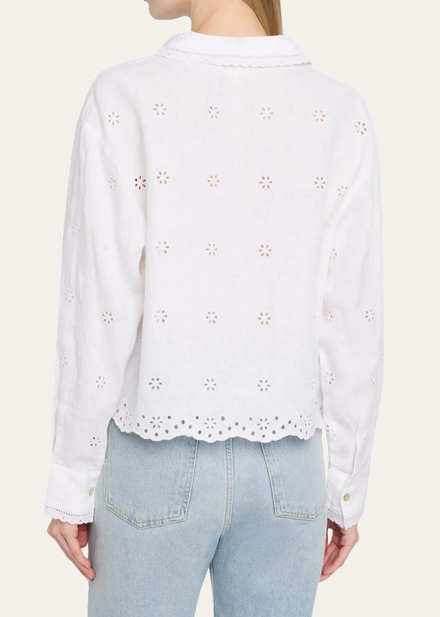 LoveShackFancyDelano Eyelet Linen Top