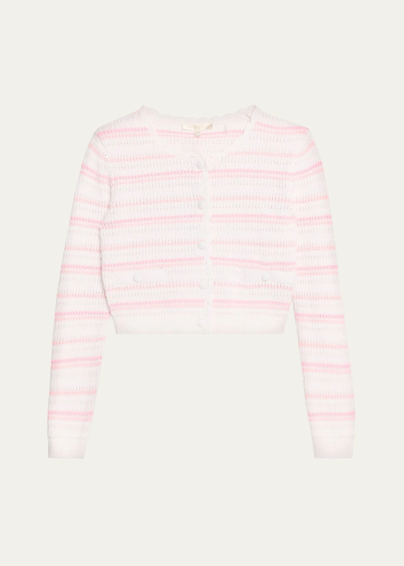 LoveShackFancyDessa Striped Crochet Cardigan
