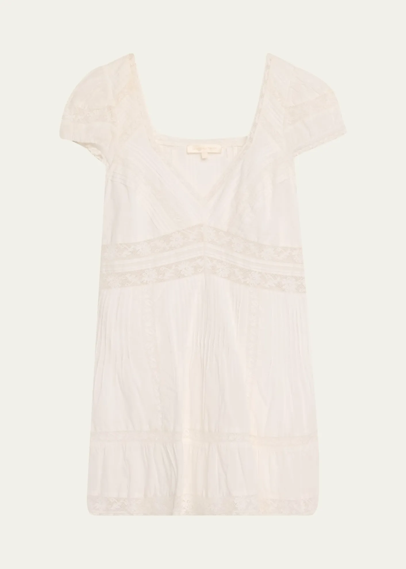 LoveShackFancyEdena Cotton Victorian Mini Dress