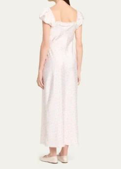 LoveShackFancyEpone Floral Puff-Sleeve Maxi Dress