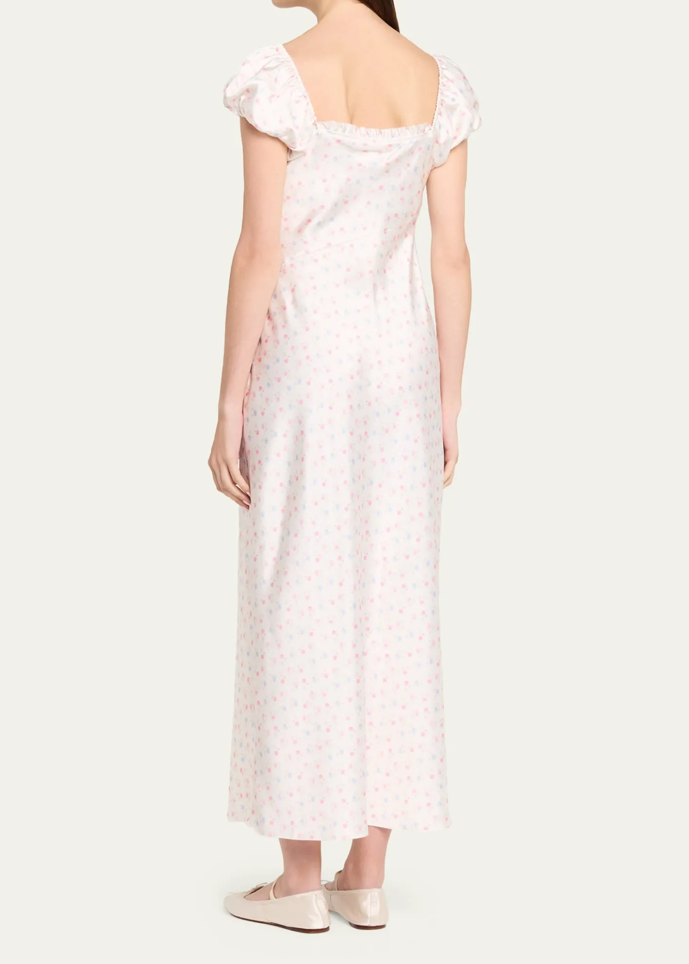 LoveShackFancyEpone Floral Puff-Sleeve Maxi Dress