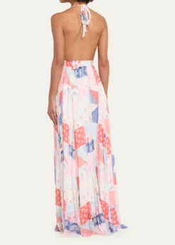 LoveShackFancyFancy Patchwork Chiffon Maxi Dress