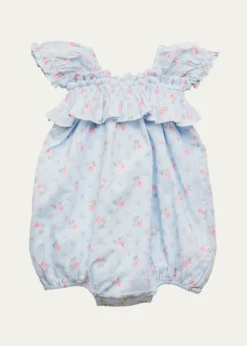 LoveShackFancyGirl's Carlita Floral Cotton Pinafore Romper, Size 0M-24M