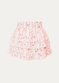 LoveShackFancyGirl's Billie Cherry Stripe Mini Skirt, Size 2T-6