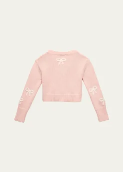 LoveShackFancyGirl's Jayne Bow Embroidered Cardigan, Size 2-6
