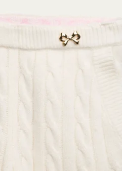 LoveShackFancyGirl's Shalley Cable-Knit Pants, Size 2-6