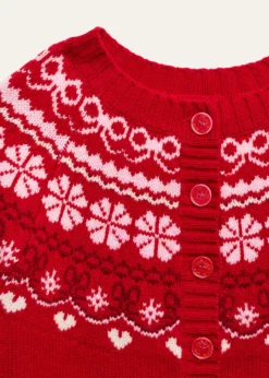 LoveShackFancyGirl's Wrenna Fair Isle Wool Cardigan, Size 2-6