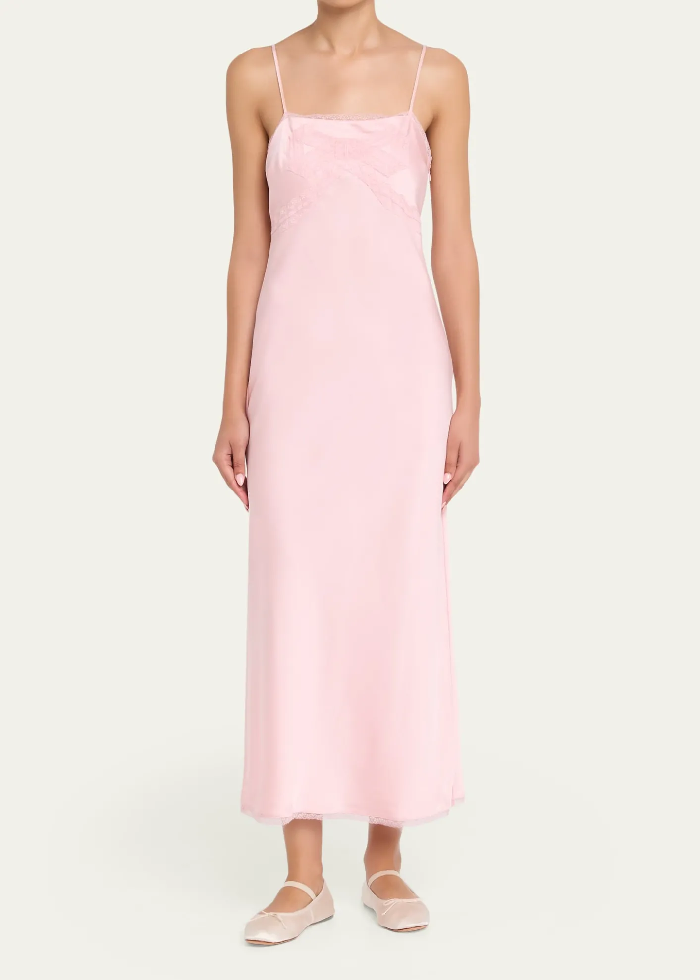 LoveShackFancyIsolie Lace Bow Crepe Midi Dress