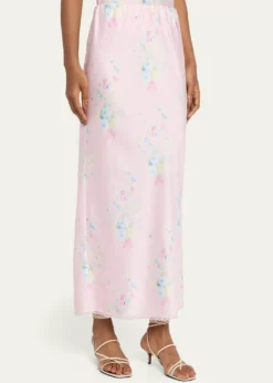 LoveShackFancyKalo Satin Maxi Skirt