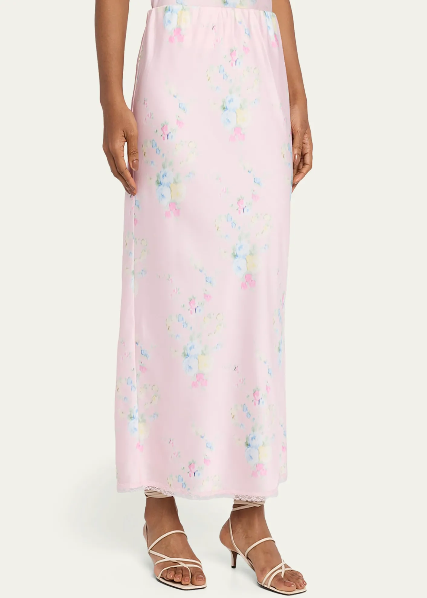 LoveShackFancyKalo Satin Maxi Skirt