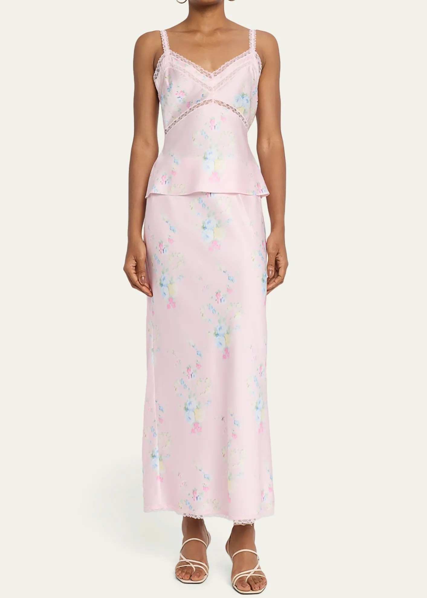 LoveShackFancyKalo Satin Maxi Skirt