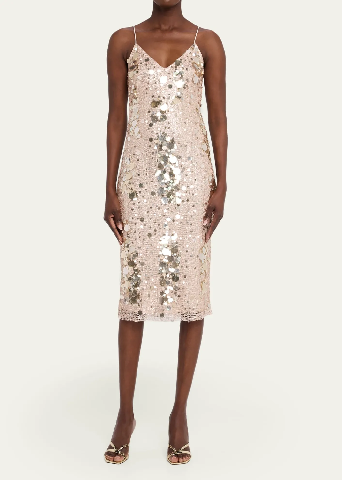 LoveShackFancyKayleen Sequined Midi Dress